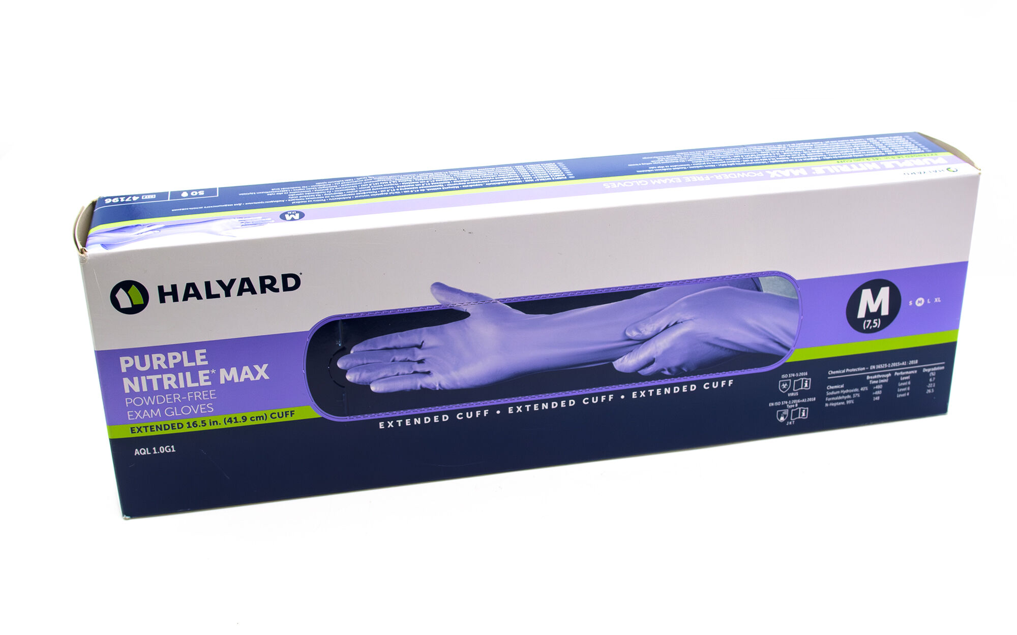 O&M Halyard - Purple Nitrile Max Untersuchungshandschuhe M (50 Stück)