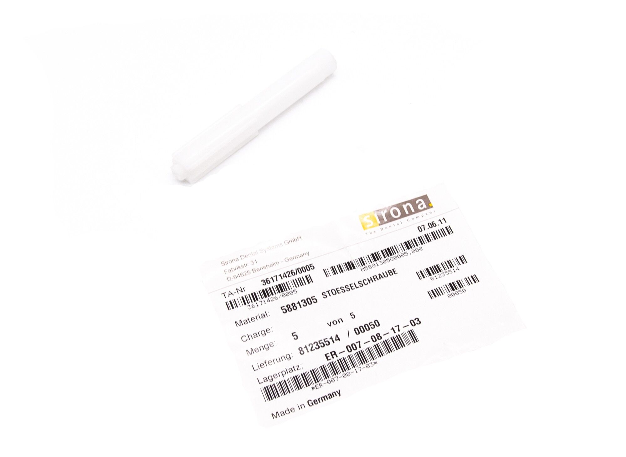 SIEMENS Sirona Stösselschraube - neu - 58 81 305