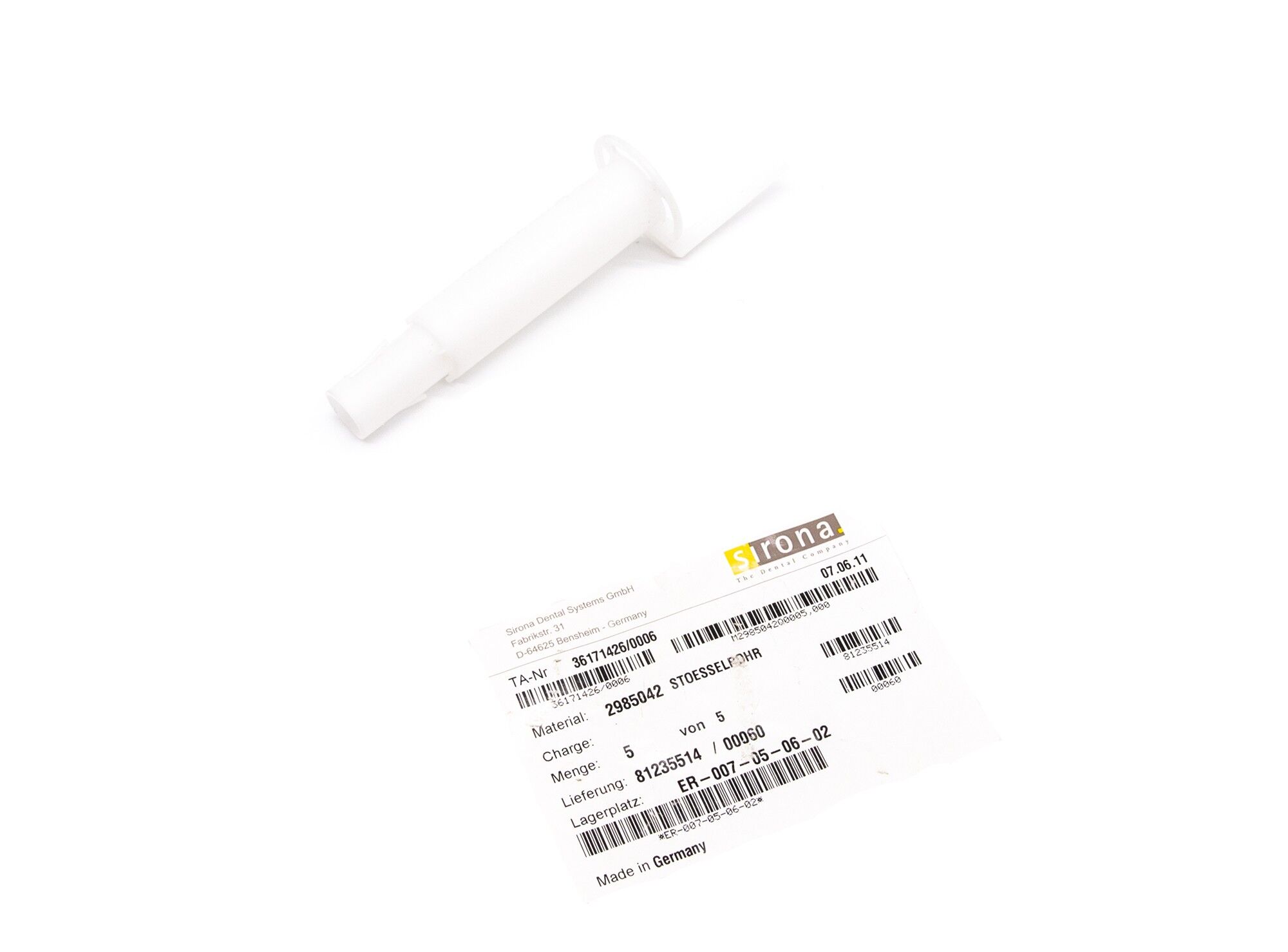 SIEMENS Sirona tappet tube - new - 29 85 042