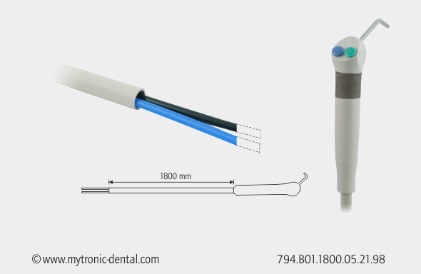 MC 3FP Spritze (abgewinkelt) mit Schlauch - offene Enden