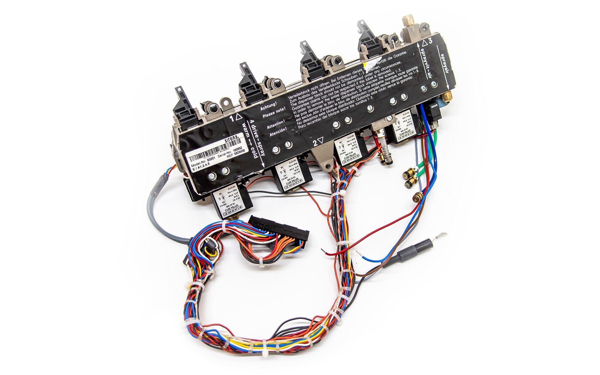 SIEMENES Sirona E-Serie Verteilerblock - generalüberholt - 59 29 450 SIEMENES Sirona E-Serie Verteilerblock - gebraucht- 59 29 450