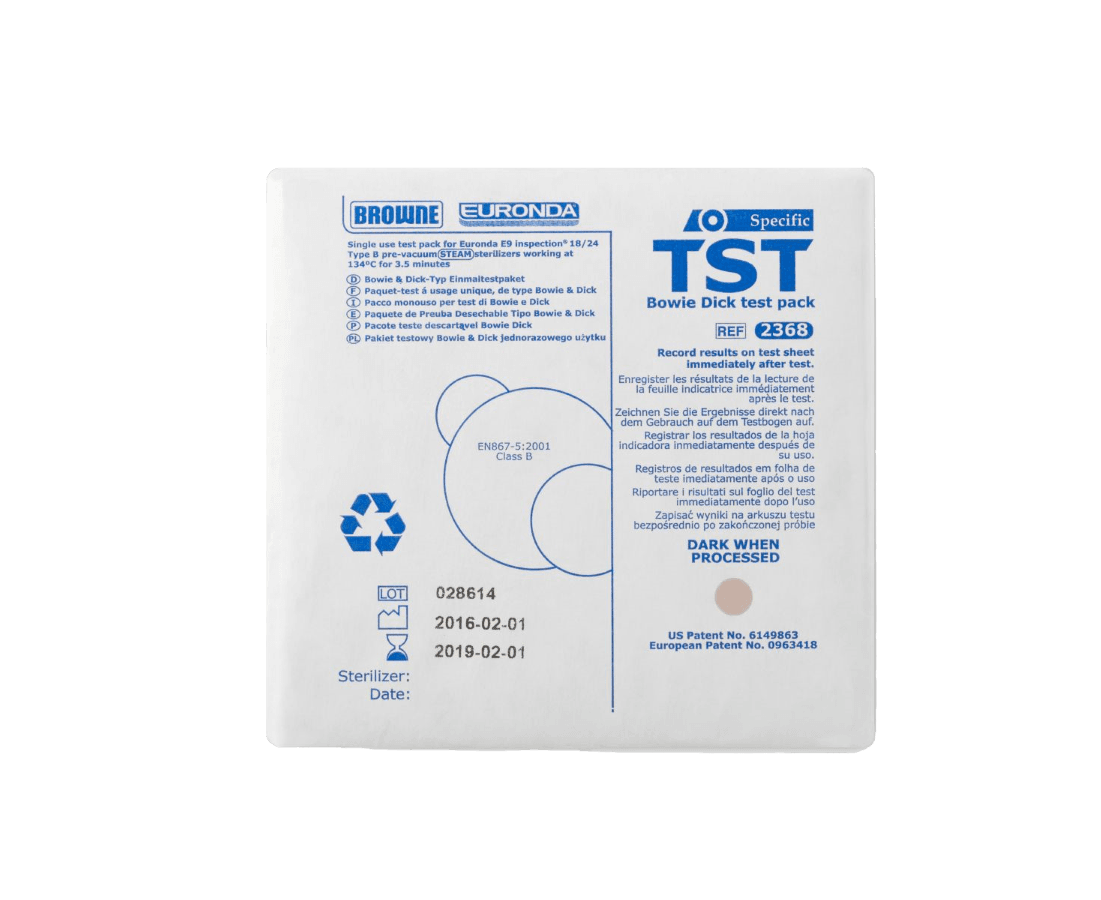 Euronda Bowie & Dick-Test für B-Klasse-Autoklaven Euronda Bowie & Dick-Test für B-Klasse-Autoklaven