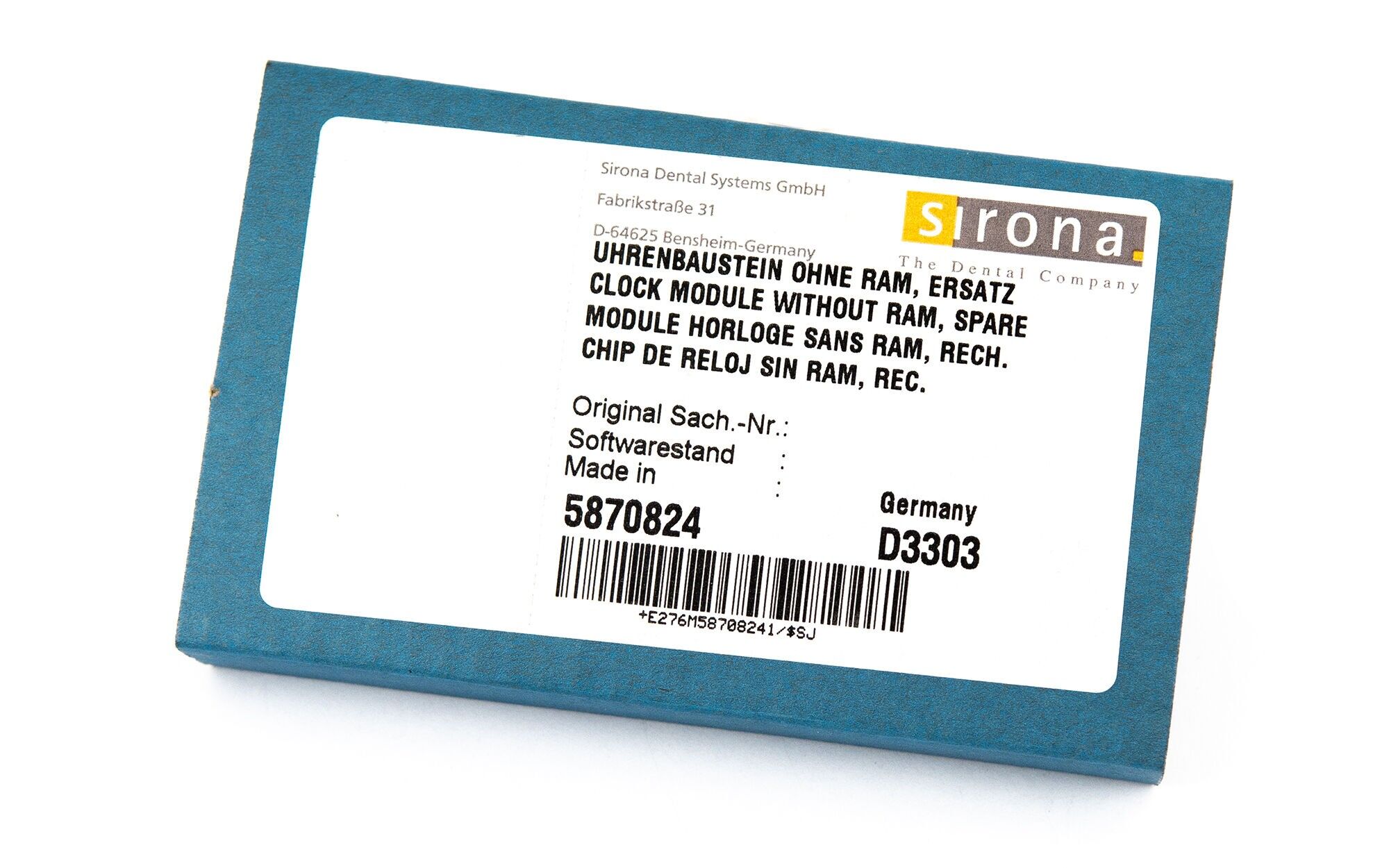 SIEMENS Sirona C2, C3, C4 CJ Platine Uhrenbaustein - 58 70 824 SIEMENS Sirona C2, C3, C4 CJ Platine Uhrenbaustein - 58 70 824