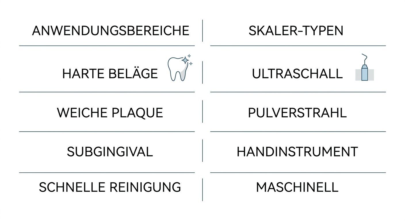 Vergleich von Handscaler, Ultraschall-Scaler und Piezo-Scaler