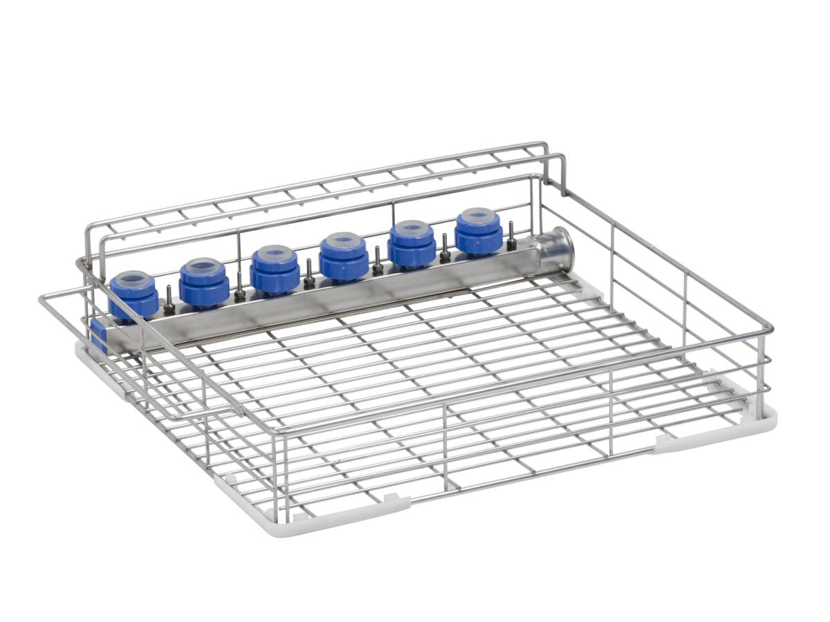 Euronda Korb mit Injektorschiene je 6 Handstücke & Hohlkörper Euronda Korb mit Injektorschiene je 6 Handstücke & Hohlkörper