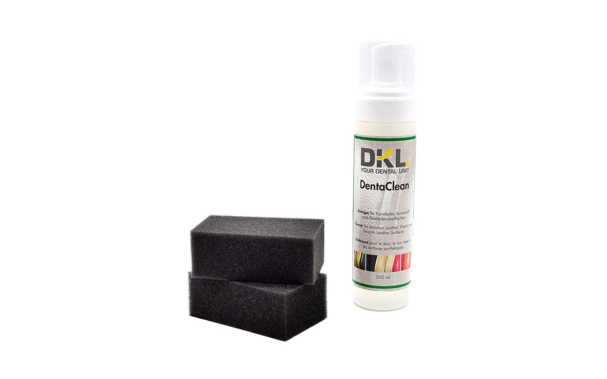 DentaClean Faux Leather Cleaner 200 ml - Foam Dispenser Bottle