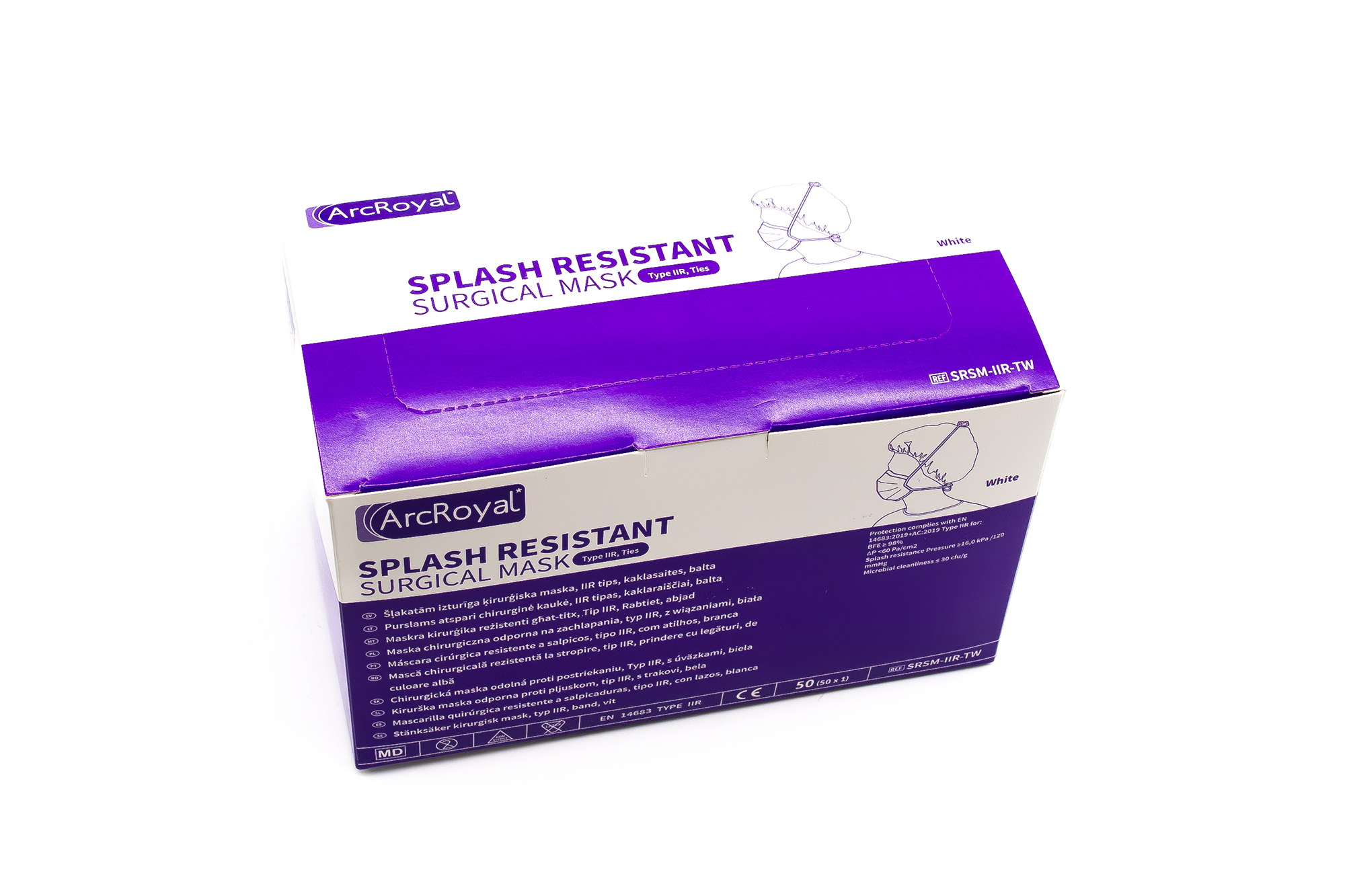 Arcroyal Surgical Mundschutz IIR - White - neu