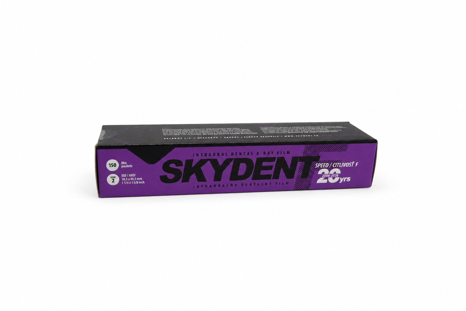 SKYDENT Intraoraler Röntgenfilm – Klasse F – Größe 2 – 31 × 41 mm – 150 Blatt