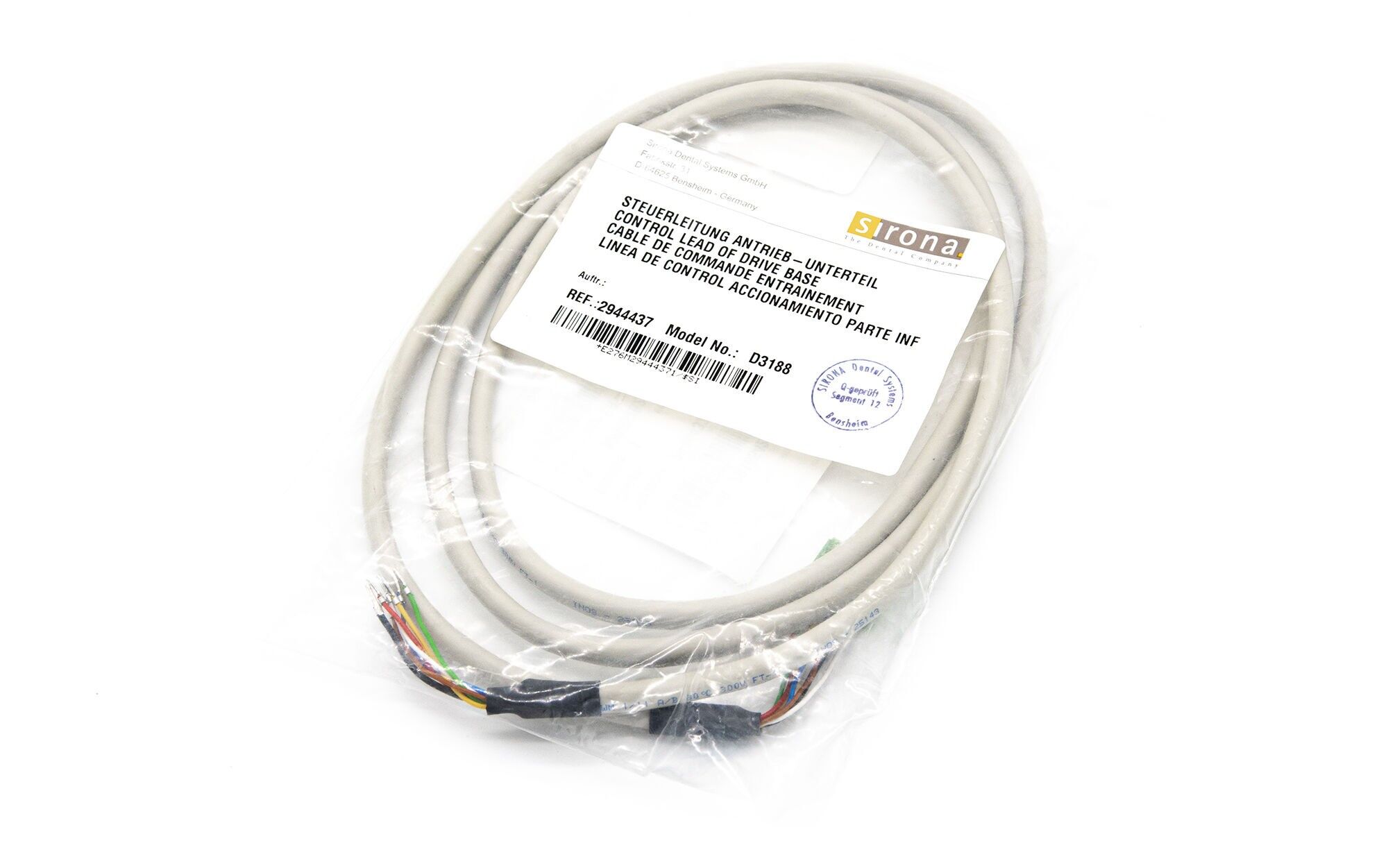 SIEMENS Sirona M1 Steuerleitung Antrieb Unterteil - neu - 29 44 437