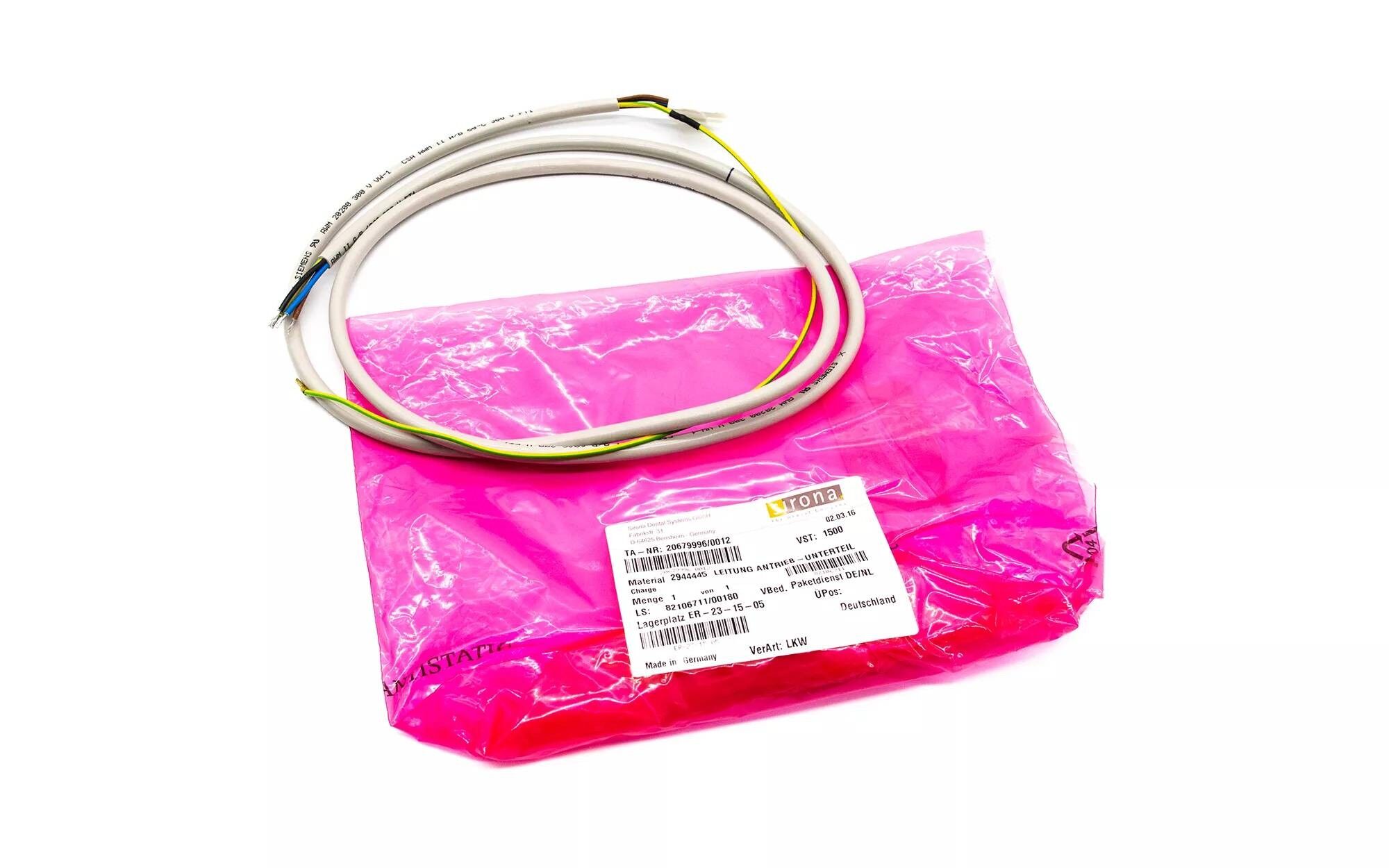 SIEMENS Sirona M1 Leitung Antrieb Unterteil - neu - 29 44 445 SIEMENS Sirona M1 Leitung Antrieb Unterteil - neu - 29 44 445