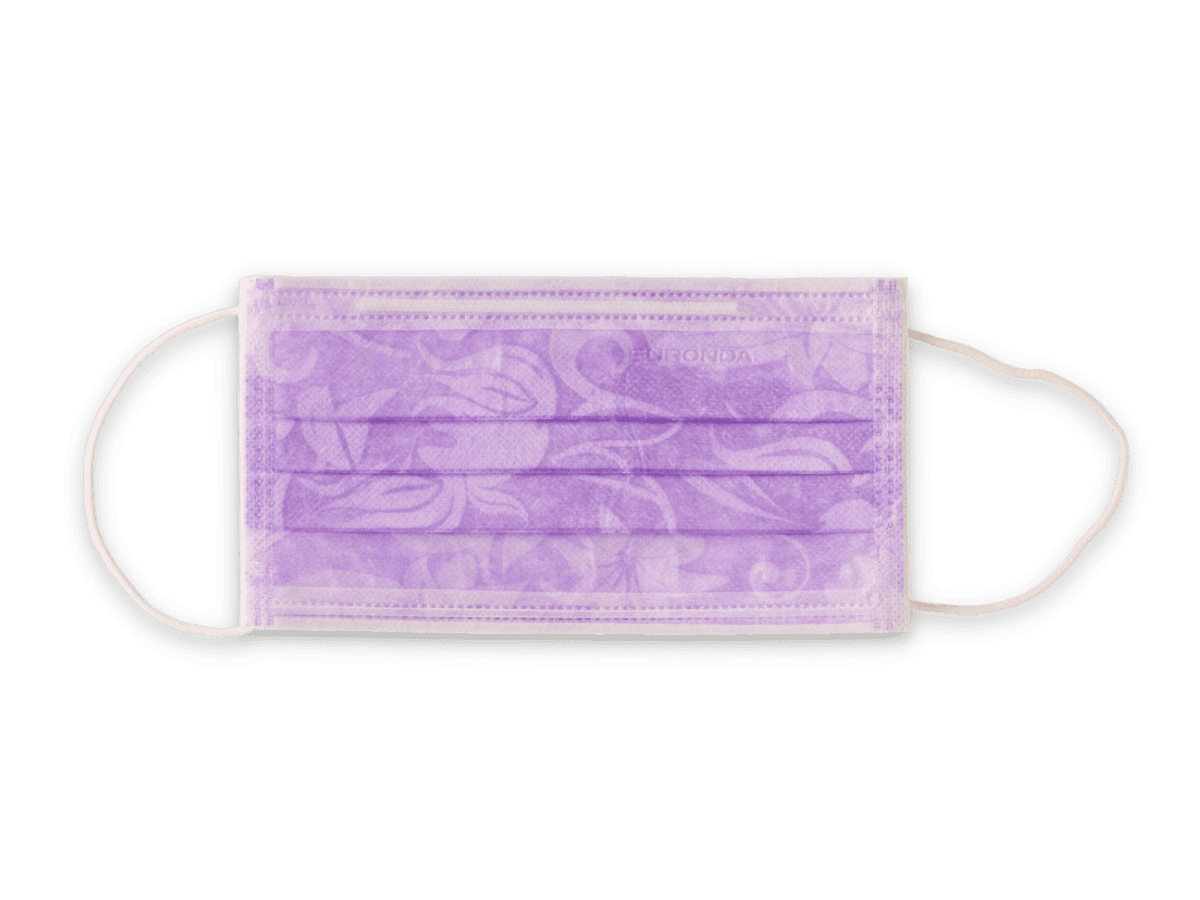 Euronda Monoart Mundschutz Pro 3 Flower, mit Gummizug