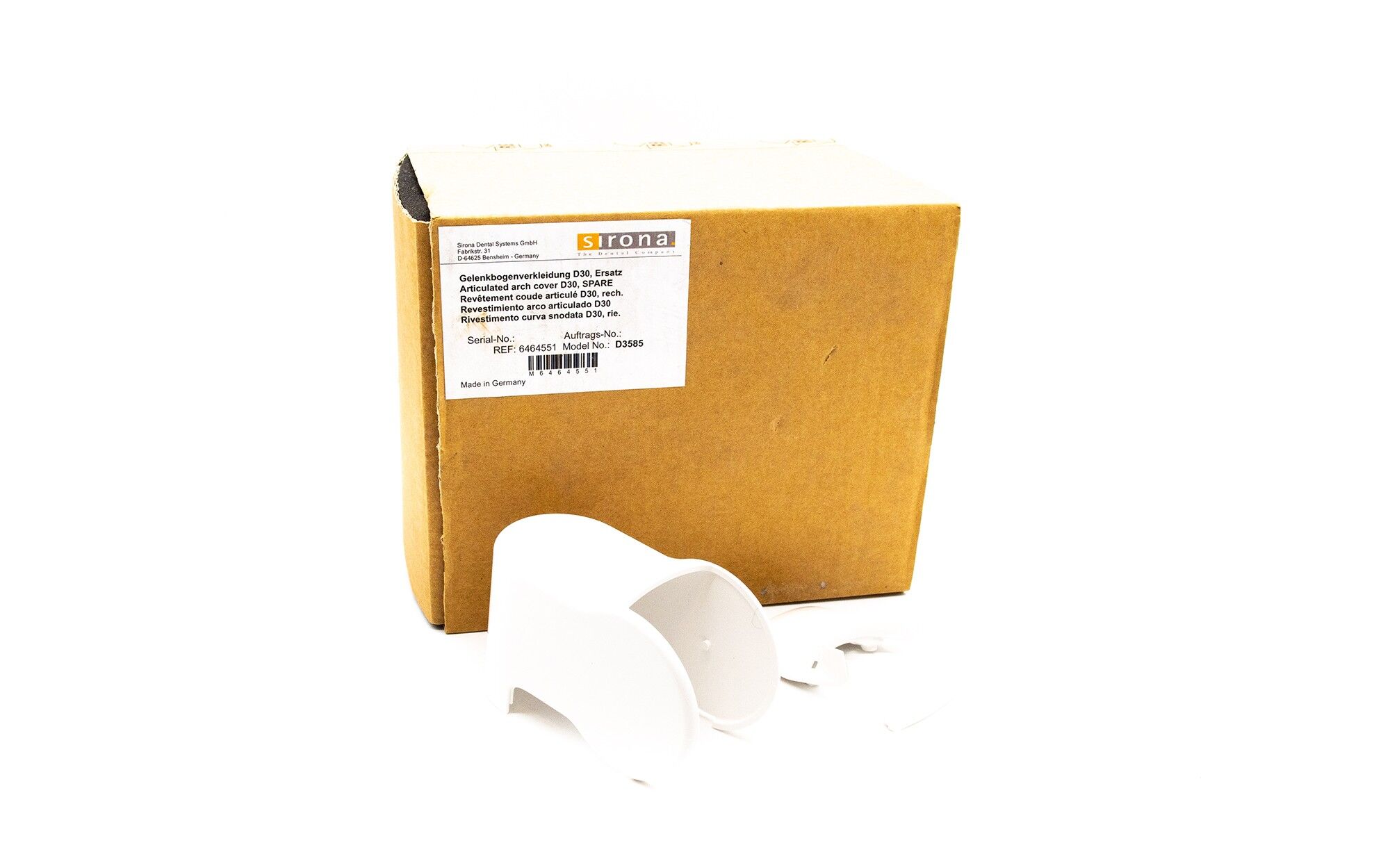 SIEMENS Sirona Gelenkbogenverkleidung D30 Ersatz - neu - 64 64 551 SIEMENS Sirona Gelenkbogenverkleidung D30 Ersatz - neu - 64 64 551