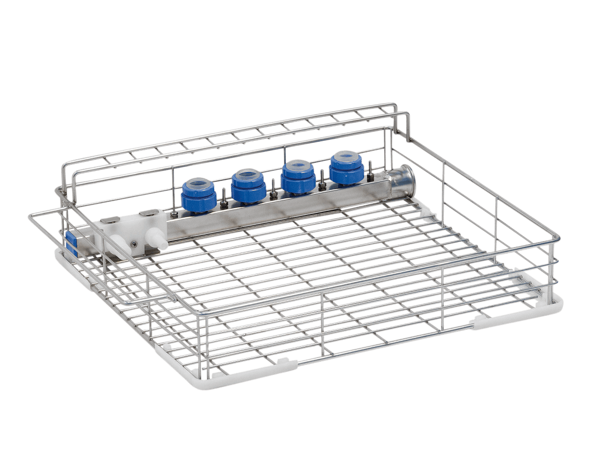 Euronda Korb mit Injektorschiene 4 Hand- und Winkelstücke Euronda Korb mit Injektorschiene 4 Hand- und Winkelstücke
