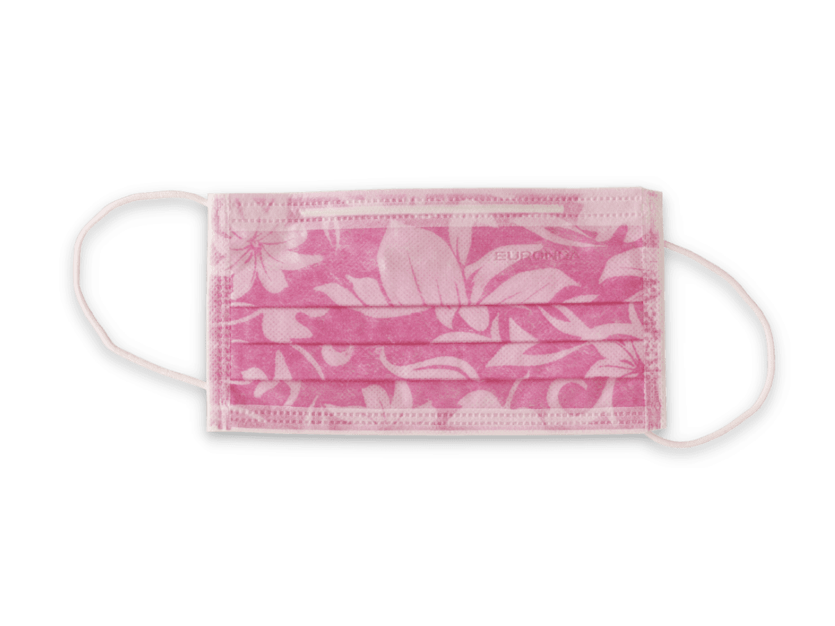 Euronda Monoart Mundschutz Pro 3 Flower, mit Gummizug