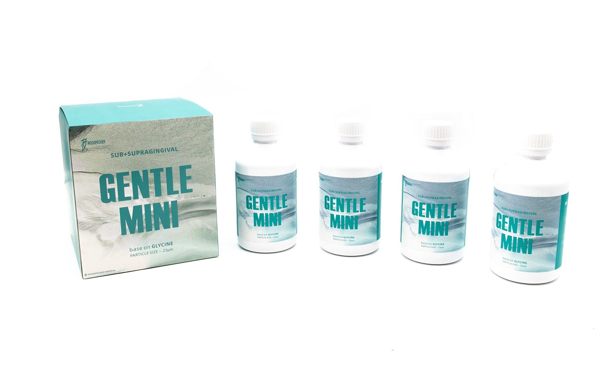 Woodpecker Air-Polishing-Pulver Gentle Mini 25µm 120g 4er Set Woodpecker Air-Polishing-Pulver Gentle Mini 25µm 120g 4er Set